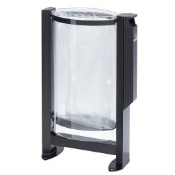 Buitenafvalbak toebehoren set van 2 plastic wanden + bodem