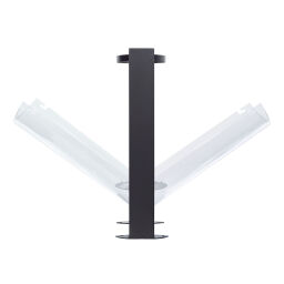 Buitenafvalbak toebehoren set van 2 plastic wanden + bodem