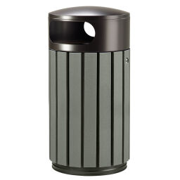 Abfalleimer für Außenbereich Abfall und Reinigung Stahl Mülltonne mit Inneneimer aus galvanisiertem Stahlblech Inhalt (Ltr):  40.  L: 420, B: 420, H: 800 (mm). Artikelcode: 8257932
