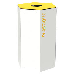 Abfallbehälter Abfall und Reinigung Mülltonne aus Stahl Deckel mit Einsatzöffnung Option:  ohne Schloss.  L: 501, B: 435, H: 765 (mm). Artikelcode: 8259028