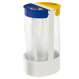 Waste and cleaning waste bag holder with 2 compartments on foot 8259312