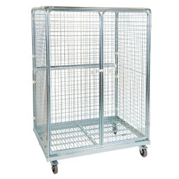 Full Security Roll cage double door Additional specifications:  rubber wheels .  L: 1600, W: 800, H: 1820 (mm). Article code: 714ADRR1605