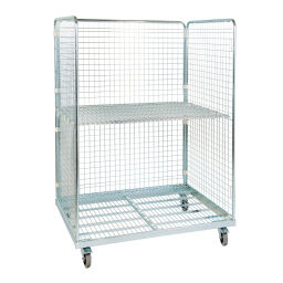 3-Sides Roll cage input gates Additional specifications:  nylon wheels.  L: 1350, W: 950, H: 1800 (mm). Article code: 713S3P1605