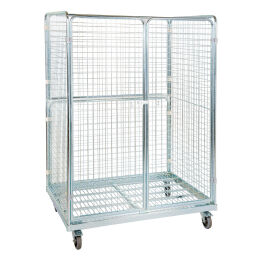 4-Sides Roll cage 4 sides double door input gates Additional specifications:  rubber wheels .  L: 1350, W: 950, H: 1820 (mm). Article code: 713S4R1605