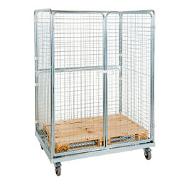 4-Sides Roll cage 4 sides double door input gates Additional specifications:  nylon wheels.  L: 1350, W: 950, H: 1800 (mm). Article code: 713S4P1605