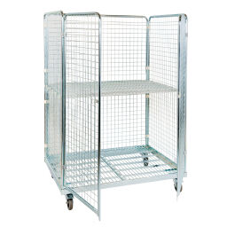 4-Sides Roll cage 4 sides double door input gates Additional specifications:  rubber wheels .  L: 1600, W: 800, H: 1820 (mm). Article code: 714S4R1605