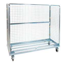 3-Sides Roll cage input gates Additional specifications:  rubber wheels .  L: 1500, W: 620, H: 1400 (mm). Article code: 715S3R1190
