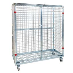 Full Security Roll cage double door Additional specifications:  rubber wheels .  L: 1500, W: 620, H: 1700 (mm). Article code: 715ADRR1490