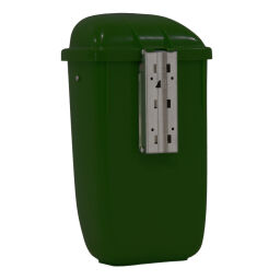 Abfalleimer für Außenbereich Abfall und Reinigung Außen abfallbehälter Deckel mit Einsatzöffnung Artikelzustand:  Neu.  L: 335, B: 420, H: 740 (mm). Artikelcode: 89-DINPK-DN