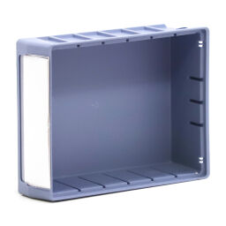 Storage bin plastic all walls closed