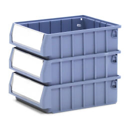 Storage bin plastic all walls closed