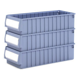 Storage bin plastic all walls closed