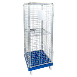 Full Security Roll cage input gates Additional specifications:  rubber wheels .  L: 815, W: 725, H: 1820 (mm). Article code: 707ADRR1600