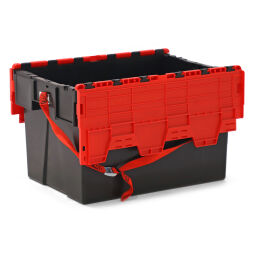 Stapelboxen Kunststoff schachtel- und stapelbar mit 2-teiligem Deckel Material:  Polypropylen.  L: 600, B: 400, H: 365 (mm). Artikelcode: 99-UN604036-T