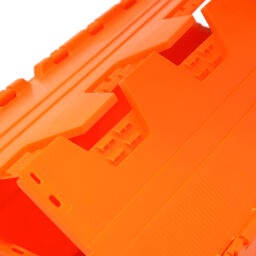 Stapelboxen Kunststoff schachtel- und stapelbar mit 2-teiligem Deckel Material:  Polypropylen.  L: 600, B: 400, H: 365 (mm). Artikelcode: 99-UN604037-E