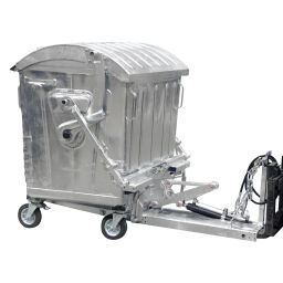 Waste and cleaning waste bin turner
