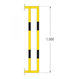 Protection guards Safety and marking bumper protection tube protection.  W: 350, D: 300, H: 1500 (mm). Article code: 42.200.20.616