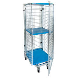 Roll conteneur de sécurité caisson à roulettes antivol A-châssis, emboitables