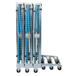 Roll conteneur de sécurité caisson à roulettes antivol A-châssis, emboitables