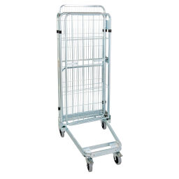 Rollbehälter 3-seitig 3-fach-Rollcontainer A-Rahmen, nestbar