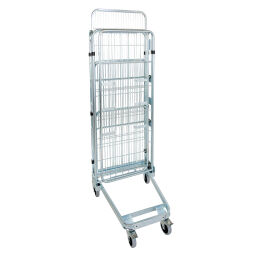 Rollbehälter 3-seitig 3-fach-Rollcontainer A-Rahmen, nestbar