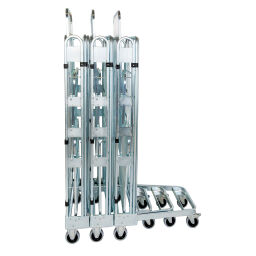 Rollbehälter 3-seitig 3-fach-Rollcontainer A-Rahmen, nestbar