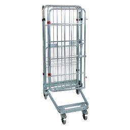 Rollbehälter 4-seitig 4-fach-Rollcontainer A-Rahmen, nestbar