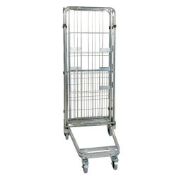 Rollbehälter 4-seitig 4-fach-Rollcontainer A-Rahmen, nestbar