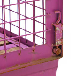 Mesh stillages fixed construction stackable 2 flaps at 1 long side