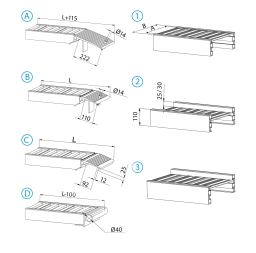 Acces ramps access ramp straight aluminium 125 cm (pair)