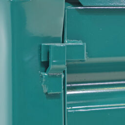 Stapelboxen Stahl Anti-Diebstahl 1 Klappe an 1 Langseite Spezialanfertigung.  L: 1200, B: 800, H: 900 (mm). Artikelcode: 1011289N-02
