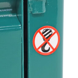 Stapelboxen Stahl Anti-Diebstahl 1 Klappe an 1 Langseite Spezialanfertigung.  L: 1200, B: 800, H: 900 (mm). Artikelcode: 1011289N-02