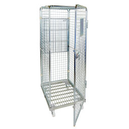 Full Security Roll cage input gates Additional specifications:  rubber wheels .  L: 800, W: 710, H: 1820 (mm). Article code: 705ADRR1600