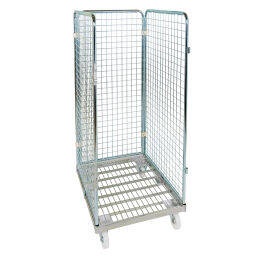 3-Sides Roll cage input gates Additional specifications:  rubber wheels .  L: 800, W: 710, H: 1570 (mm). Article code: 705S3R1350