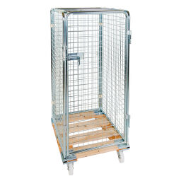 Full Security Roll cage input gates Additional specifications:  rubber wheels .  L: 815, W: 725, H: 1570 (mm). Article code: 706ADRR1350