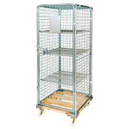 Full Security Roll cage input gates Additional specifications:  nylon wheels.  L: 815, W: 725, H: 1800 (mm). Article code: 706ADRP1600