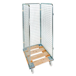 3-Sides Roll cage input gates Additional specifications:  rubber wheels .  L: 815, W: 725, H: 1570 (mm). Article code: 706H3R1550