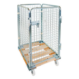 4-Sides Roll cage 4 sides one door input gates Additional specifications:  nylon wheels.  L: 815, W: 725, H: 1210 (mm). Article code: 706H4P1210