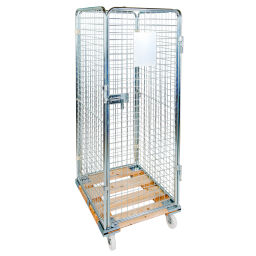 4-Sides Roll cage 4 sides one door input gates Additional specifications:  rubber wheels .  L: 815, W: 725, H: 1820 (mm). Article code: 706H4R1800