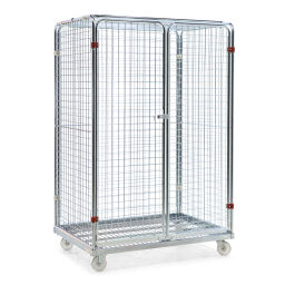 Full Security Roll cage double door Additional specifications:  rubber wheels .  L: 1200, W: 800, H: 1810 (mm). Article code: 712ADRR1575