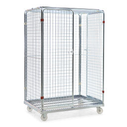 Full Security Roll cage double door Additional specifications:  rubber wheels .  L: 1200, W: 800, H: 1810 (mm). Article code: 712ADRR1575