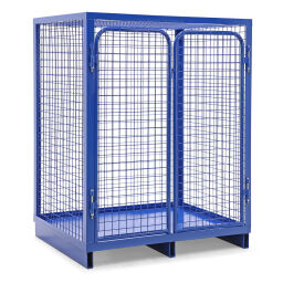 Mesh stillages fixed construction stackable 2 folding doors