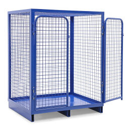 Mesh stillages fixed construction stackable 2 folding doors