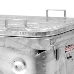Minicontainer Afval en reiniging vlamdovend.  L: 750, B: 580, H: 1060 (mm). Artikelcode: 99-849