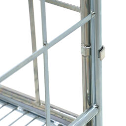 3-Sides Roll cage A-nestable Additional specifications:  nylon wheels.  L: 700, W: 800, H: 1665 (mm). Article code: 716NBS3P1665