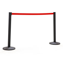 Barriers Safety and marking safety markings stand with belt of 2 meter used.  L: 2300, W: 355, H: 1000 (mm). Article code: 77-A068841