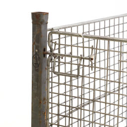 Mesh Stillages stackable and foldable B-quality, with damage used.  L: 1585, W: 1190, H: 930 (mm). Article code: 98-2779GB-B
