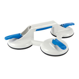 Glass/plate container suction lifter with lever system, 3x ø 120 mm 