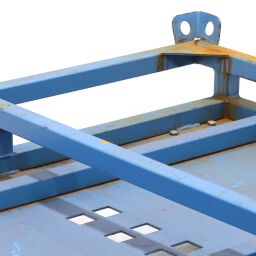 Carrier pallet carrier with 4 capture corners used.  L: 1265, W: 1055, H: 430 (mm). Article code: 98-2876GB