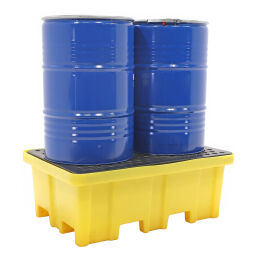 Plastic trays Retention Basin Retention Basin for 2 x 200 l drums.  L: 1220, W: 820, H: 330 (mm). Article code: 37-0002